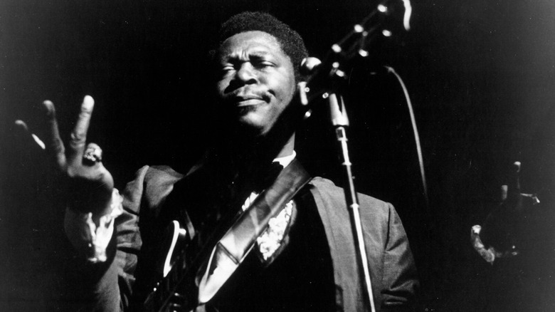 B.B. King performing on stage