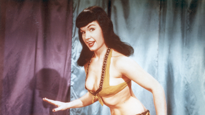 Bettie Page poses