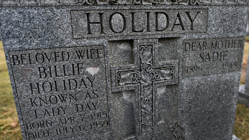 Billie Holiday's gravestone