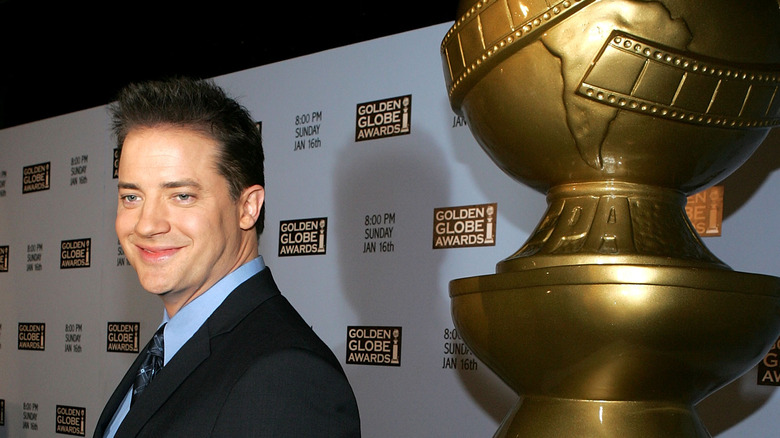 Brendan Fraser at a Golden Globes ceremony.