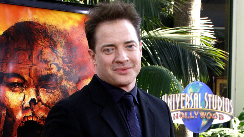 Brendan Fraser promoting The Mummy: Tomb of the Dragon Emperor.