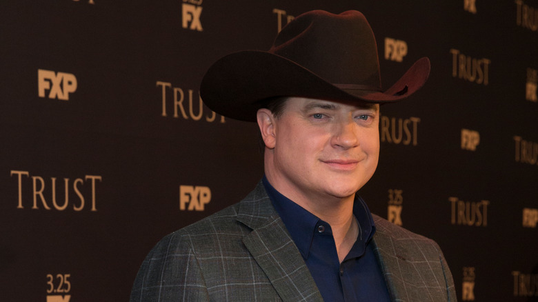 Brendan Fraser in 2018, wearing a stetson.