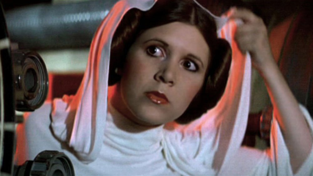 Carrie Fisher as Princess Leia in A New Hope