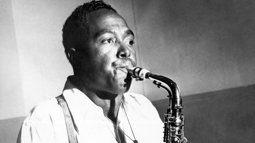 Charlie Parker with saxophone 