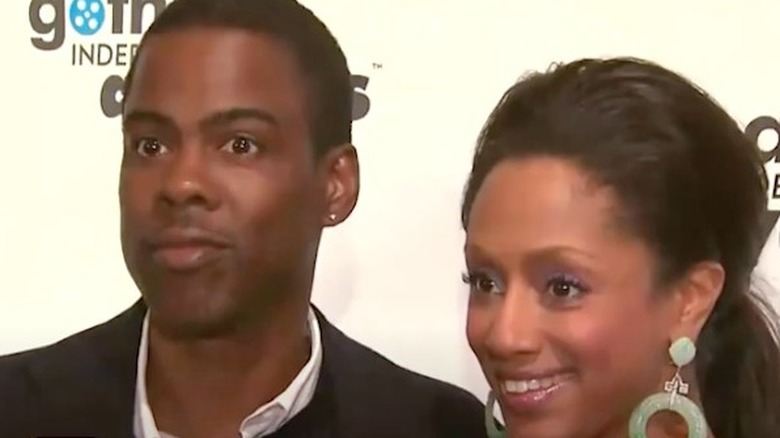 Chris Rock and Malaak Compton-Rock smiling