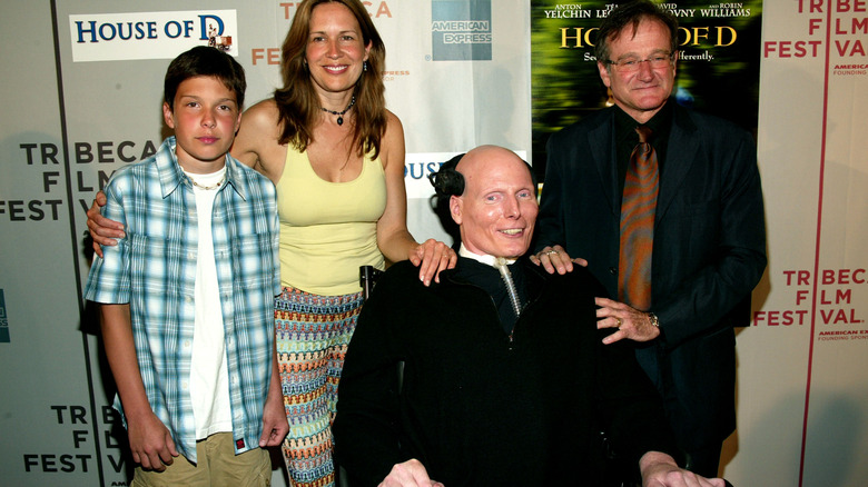 Christopher, Dana, and Will Reve with Robin Williams