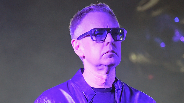 Andy Fletcher wearing sunglasses