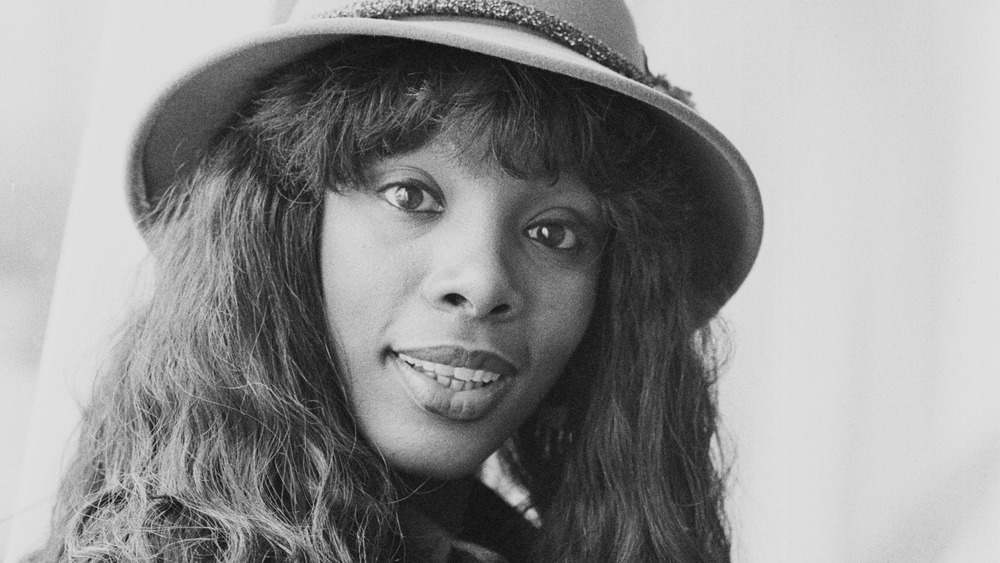 Donna Summer wearing hat