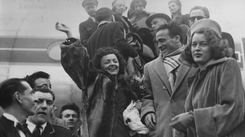  Edith Piaf with boxer Marcel Cerdan and Mathilda Nail 