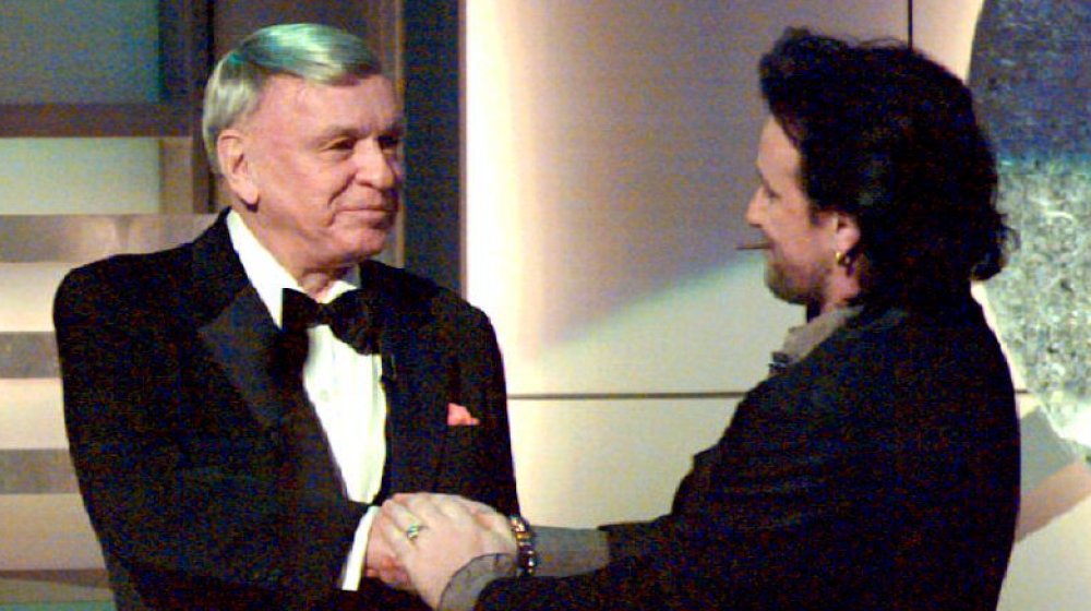 Bono Shakes Hands With Frank Sinatra 