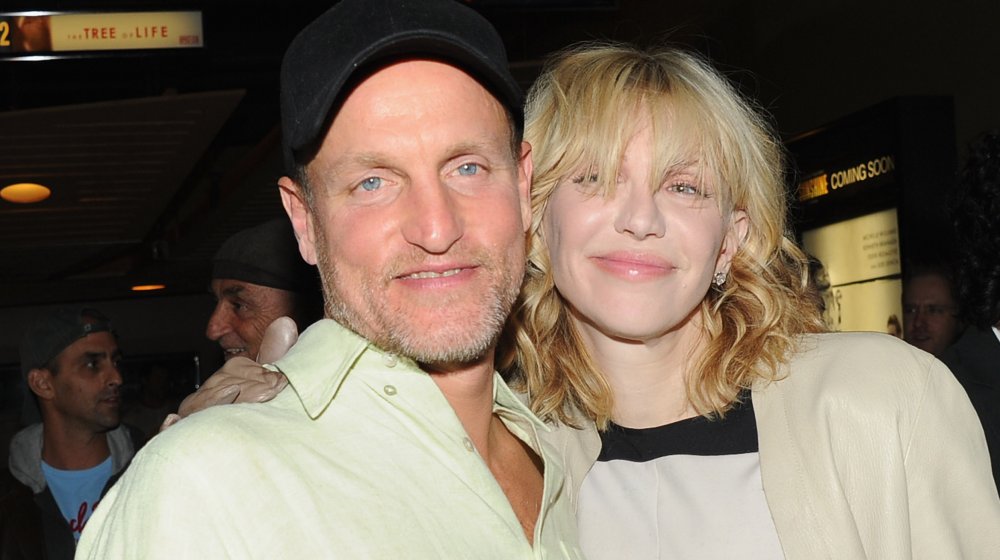 Courtney Love and Woody Harrelson