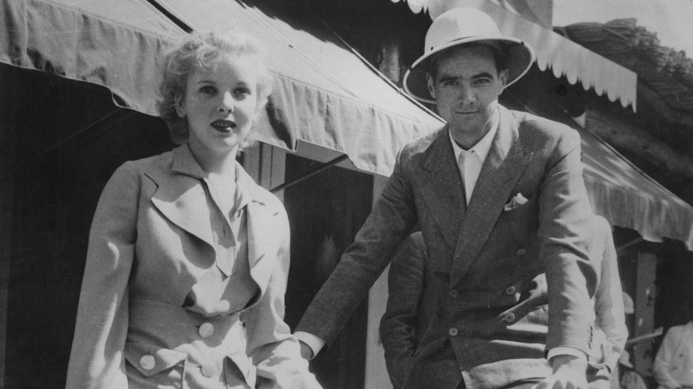 A blonde woman with Howard Hughes