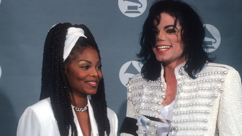 Janet Jackson with Michael Jackson at the Grammy Awards