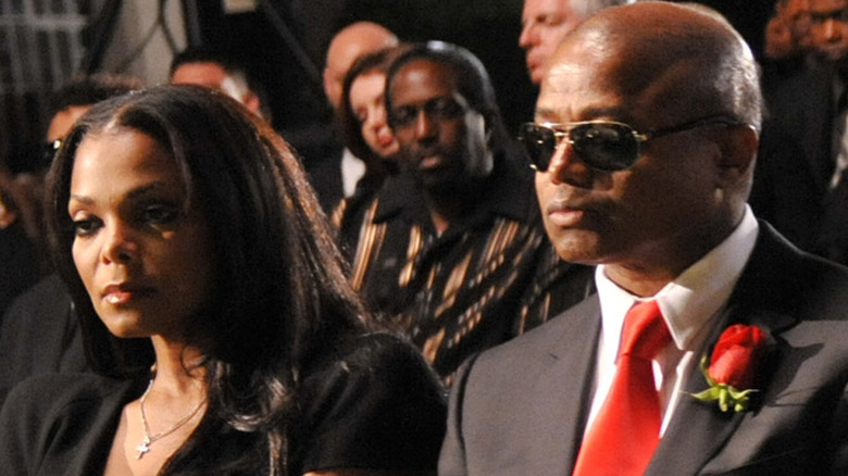 Janet Jackson and Randy Jackson at Michael Jackson funeral