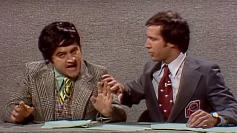 John Belushi and Chevy Chase on SNL