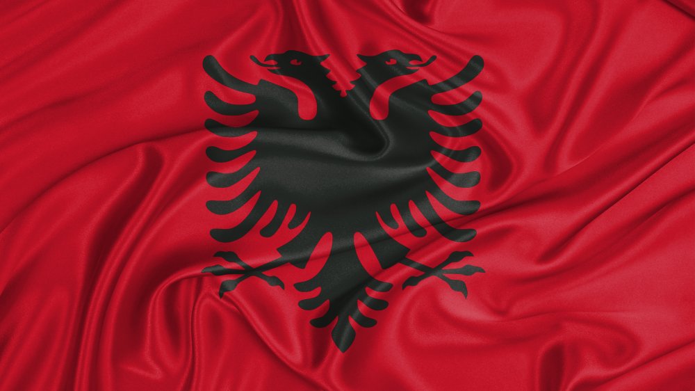 The Albanian flag