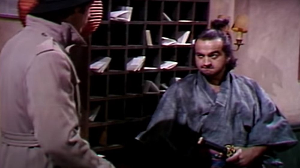 John Belushi in one of his SNL samurai sketches 