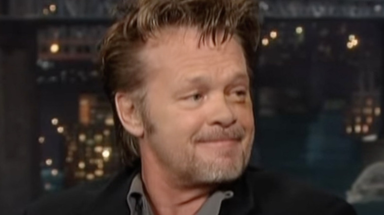 John Mellencamp with a black eye on The Late Show with David Letterman