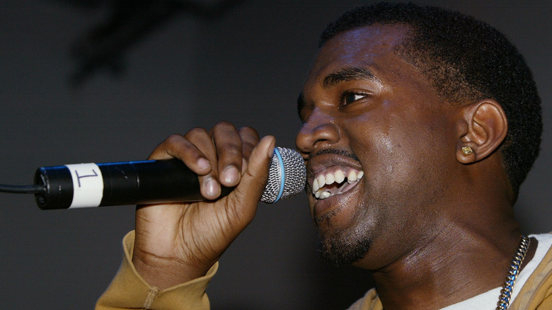 young Kanye on stage