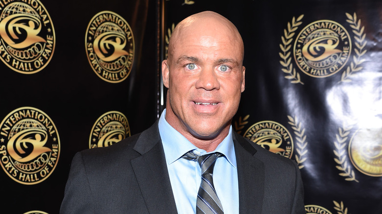 Kurt Angle smiling at the International Sports Hall of Fame at the Arnold Sports Festival in 2016