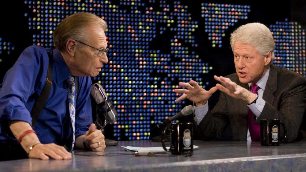 Larry King and Bill Clinton