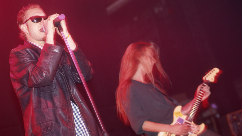 Layne and Jerry Cantrell on stage