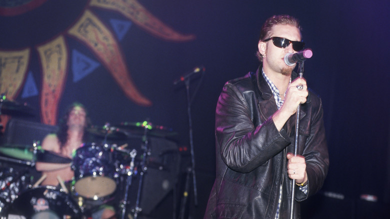 Layne black leather jacket sunglasses