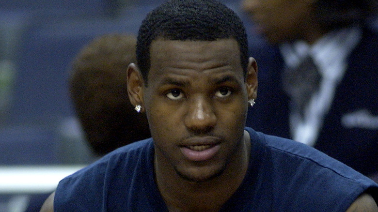 LeBron James on bench 2003