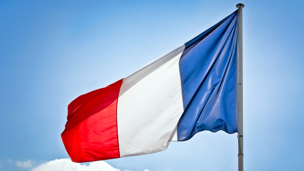 French flag, flying freely