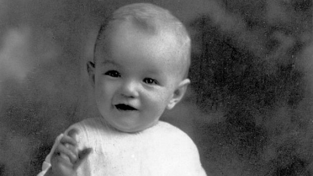 Photo of Marilyn Monroe as a baby from the October 1953 issue of Modern Screen, published by Dell Publications, Inc.