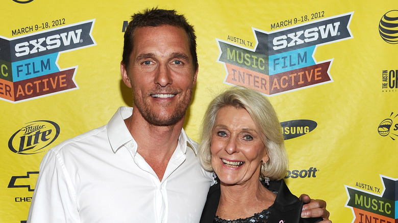 Matthew McConaughey with his mother, Kay