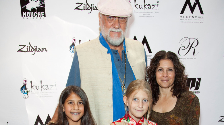 Mick Fleetwood with Lynn and youngest daughters