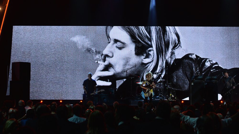 kurt cobain smoking a cigarette 