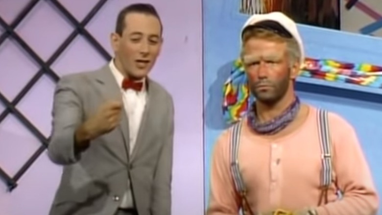 Paul Reubens and Phil Hartman on Pee-wee Herman Show