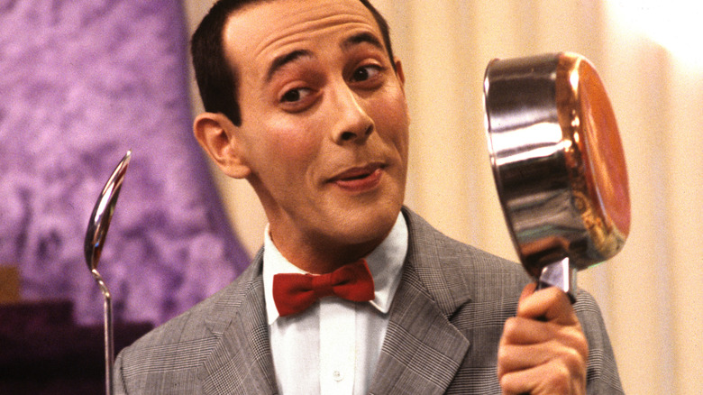 Pee-wee Herman holding a pot