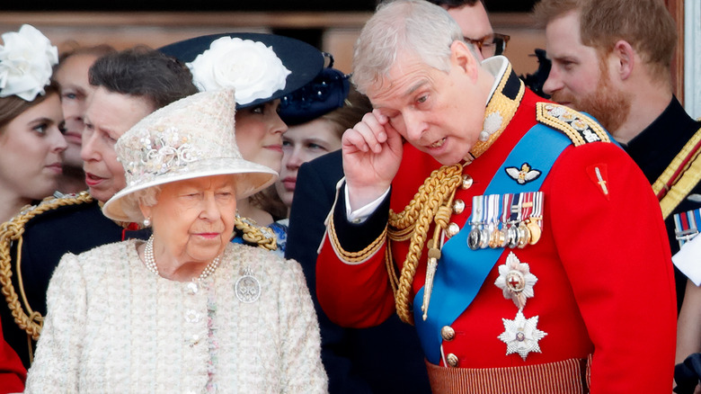 Queen Elizabeth II and Prince Andrew