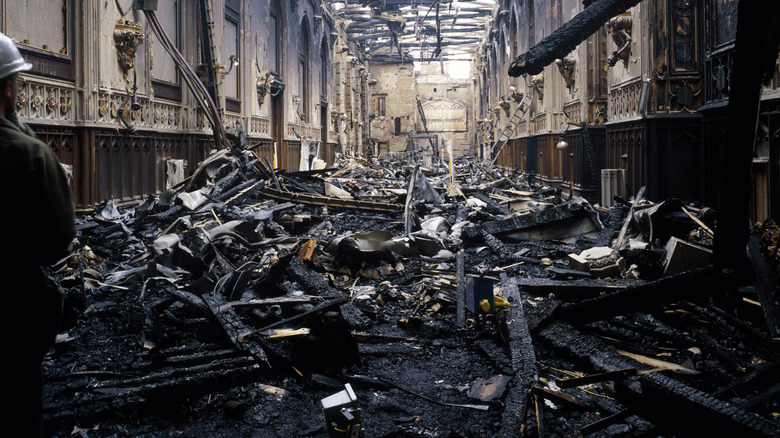 Fire damage at Windsor Castle