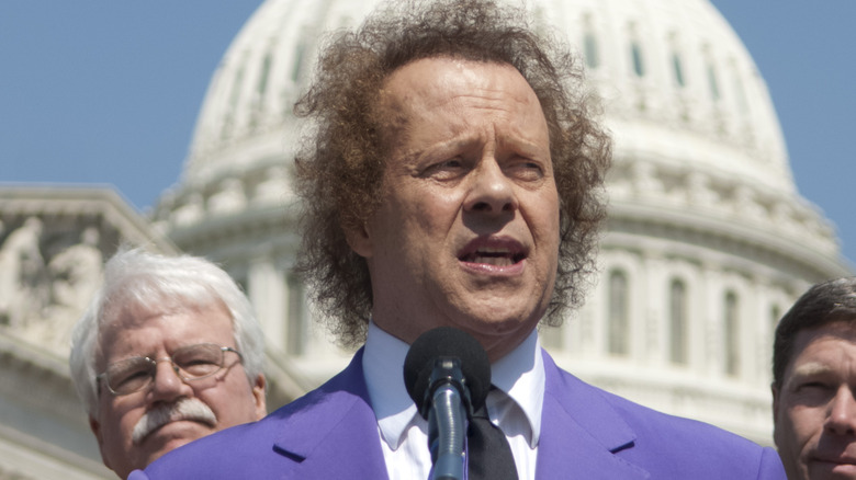 richard simmons speaking outside capitol