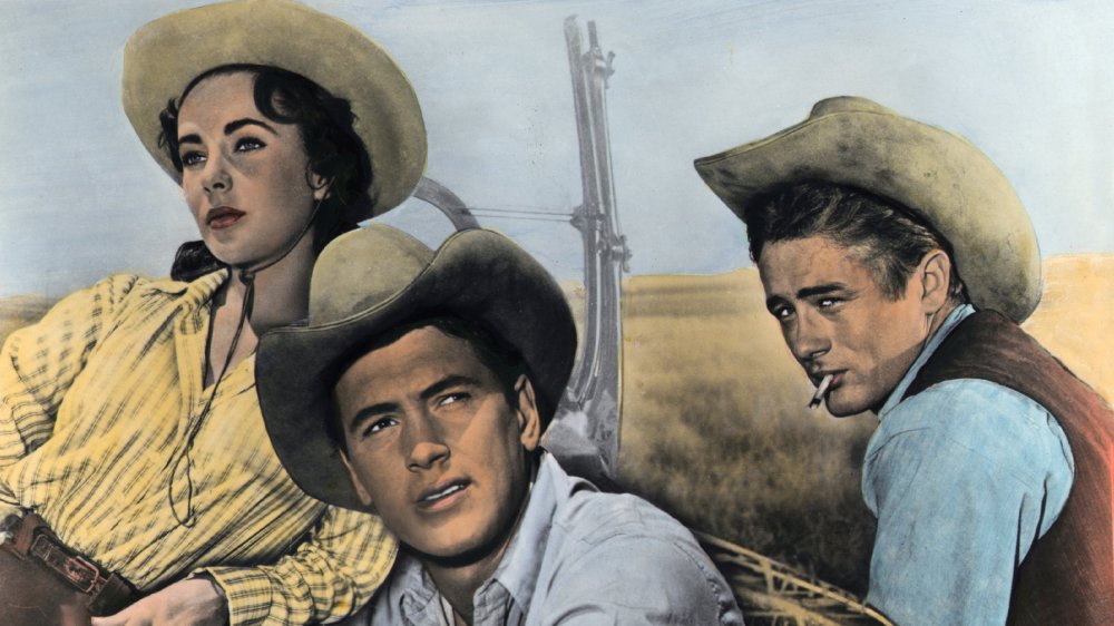 Rock Hudson, Elizabeth Taylor, and James Dean in Giant