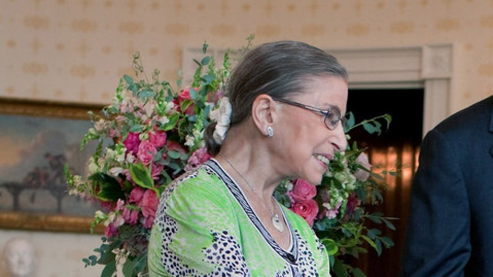 Ruth Bader Ginsburg and Barack Obama's arm in 2010