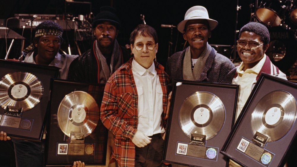 Paul Simon with Graceland gold albums