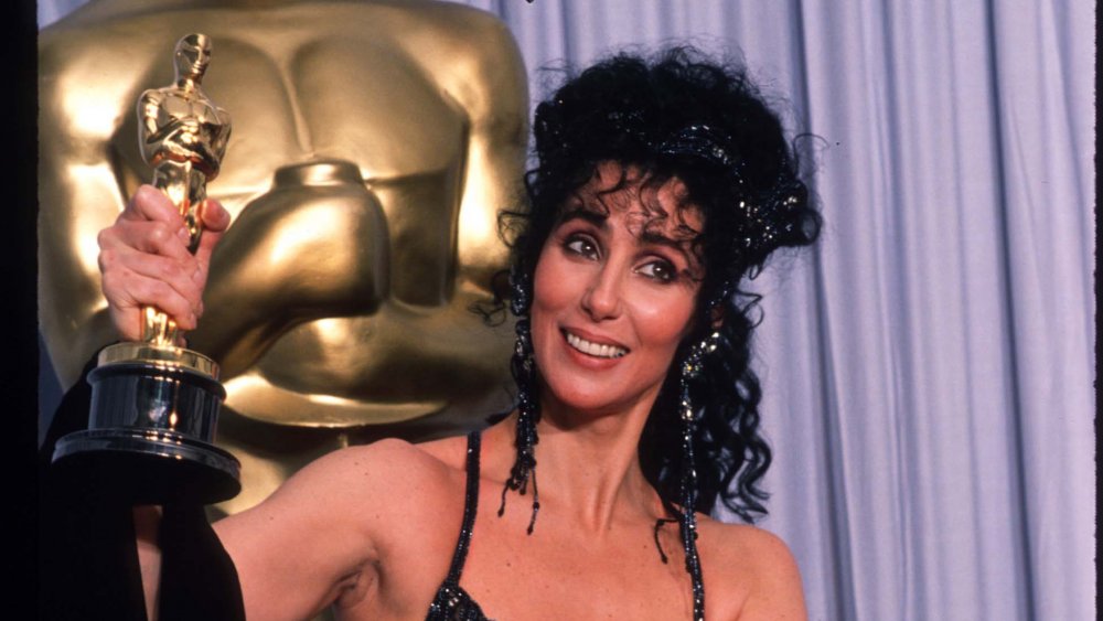 Cher with her Oscar