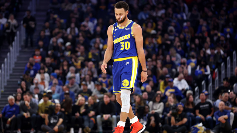 Steph Curry in action, 2022