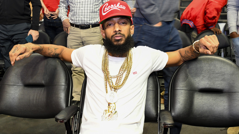 Nipsey Hussle at an NBA game