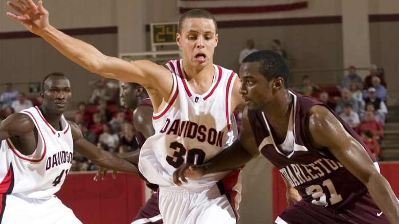 Steph Curry in action at Davidson