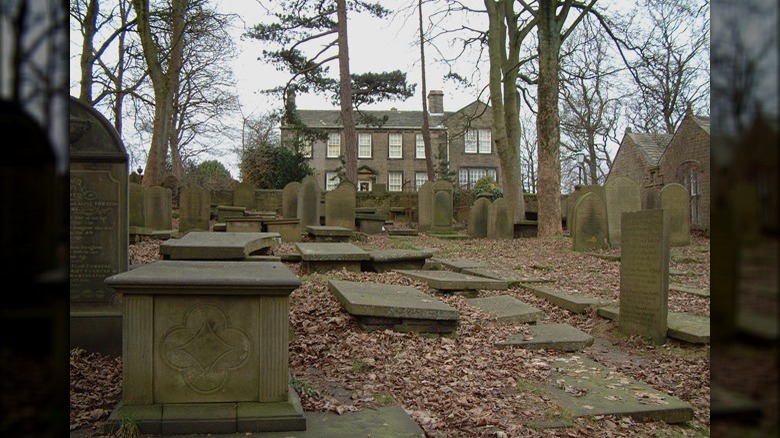 Bronte Parsonage from Churchyard.