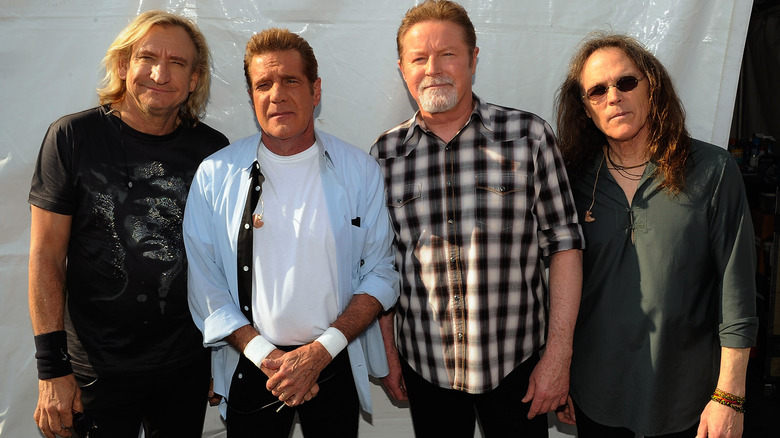 the eagles backstage before a concert