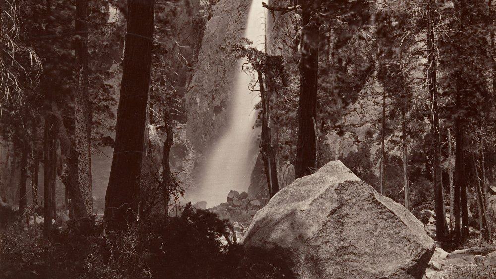 Lower Yosemite Fall, 1,600 feet, circa 1872, printed circa 1876.