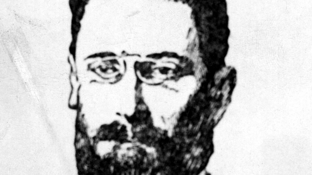 Sketch of sitting Joseph Pulitzer, circa 1900