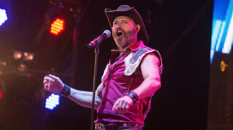 Former Village People member Jim Newman performing in 2017